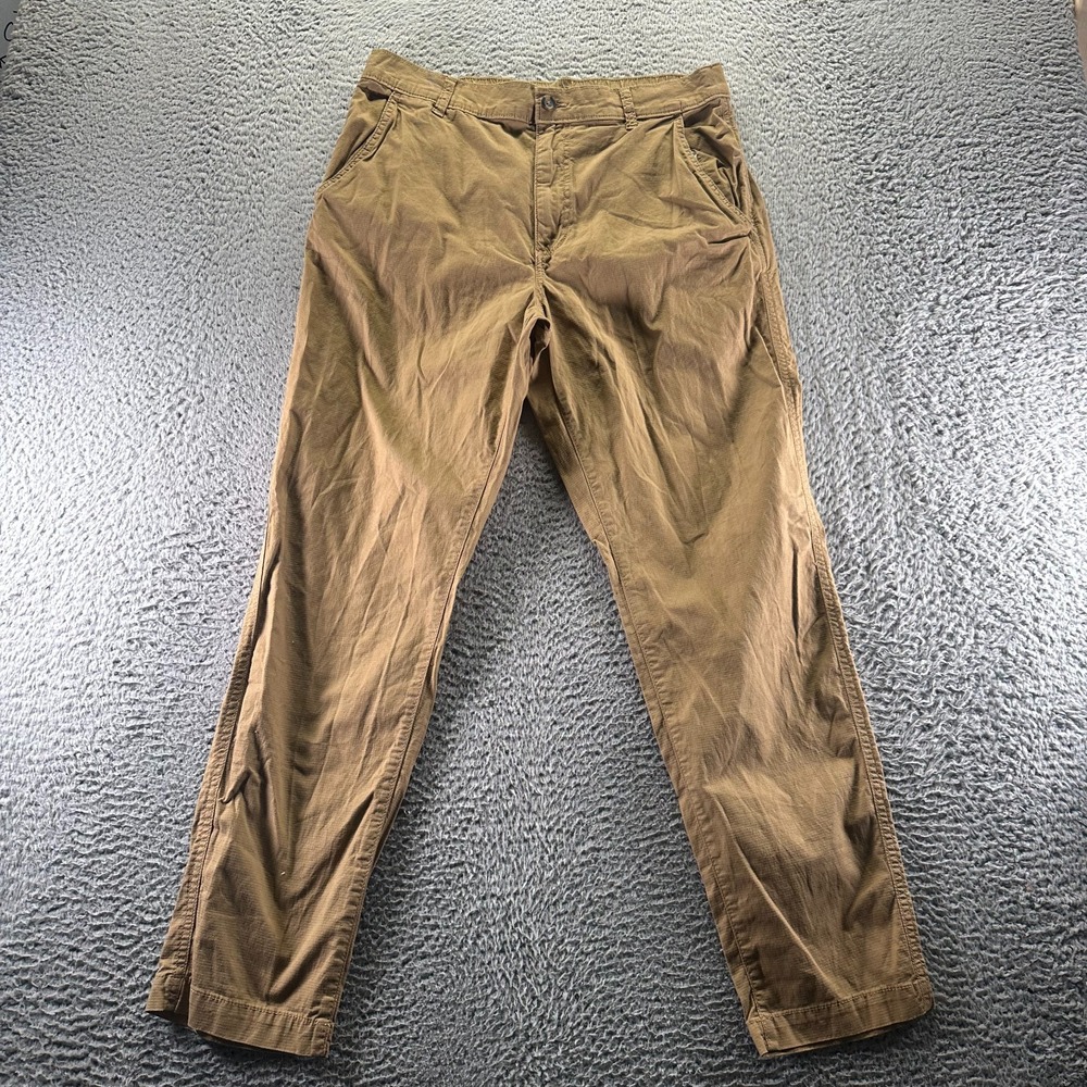 Eddie Bauer Pant Men's 34x30 Brown Cotton Khakis Straight Leg Workwear Utility